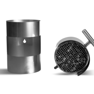 ABCAT houtrookfilter verkort RVS Ø130mm L=190mm tbv achterafvoer ABCAT houtrookfilter verkort RVS Ø130mm L=190mm tbv achterafvoer