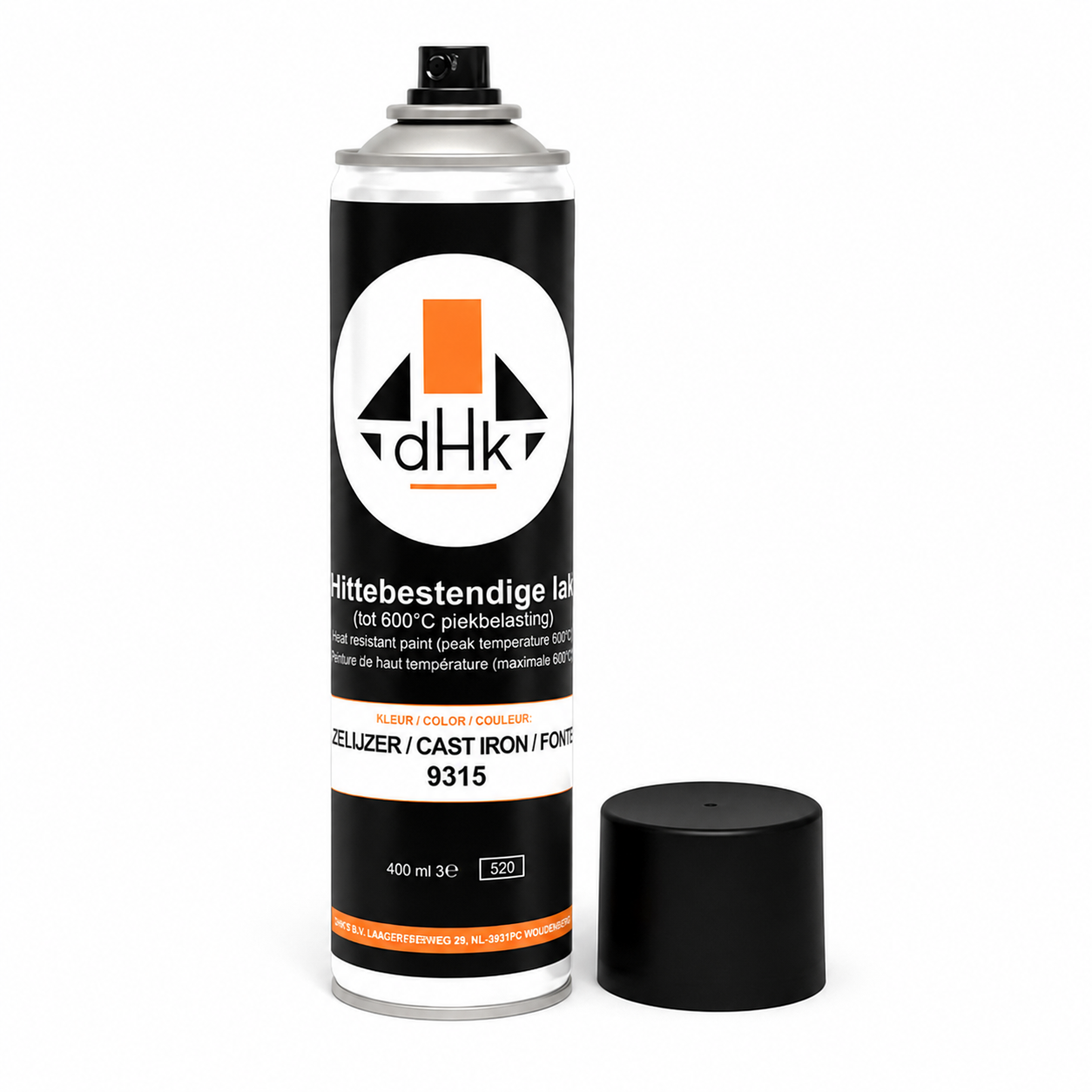 Spuitbus gietijzer 400 ml kleur: RAL9315 Spuitbus gietijzer 400 ml kleur: RAL9315