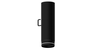 Dikwandig staal kachelpijp met smoorklep- Ø125mm x 500mm zwart