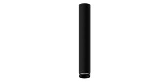 Dikwandig staal kachelpijp - Ø125mm x 1000mm zwart