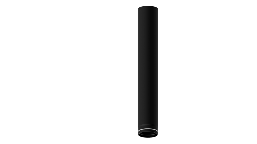 Dikwandig staal kachelpijp - Ø125mm x 1000mm zwart Dikwandig staal kachelpijp - Ø125mm x 1000mm zwart