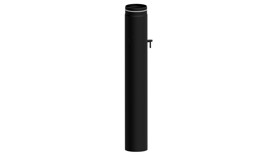 Dikwandig staal kachelpijp – Ø125mm x 1000mm met smoorklep Dikwandig staal kachelpijp – Ø125mm x 1000mm met smoorklep