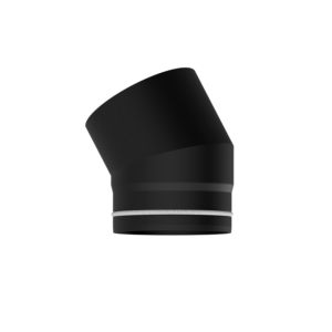 Dikwandig staal bocht 30° - Ø125mm zwart