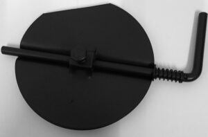 Dikwandig staal regelklep - Ø130mm zwart Dikwandig staal regelklep - Ø130mm zwart