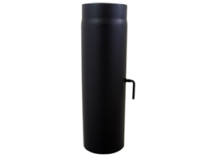 Dikwandig staal kachelpijp met smoorklep - Ø120mm x 500mm zwart Dikwandig staal kachelpijp met smoorklep - Ø120mm x 500mm zwart