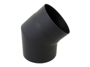 Dikwandig staal bocht 45° - Ø150mm zwart