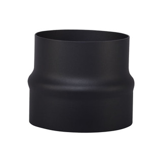 Dikwandig staal verloop Ø150mm Spie - Ø130mm Mof Zwart Dikwandig staal verloop Ø150mm Spie - Ø130mm Mof Zwart