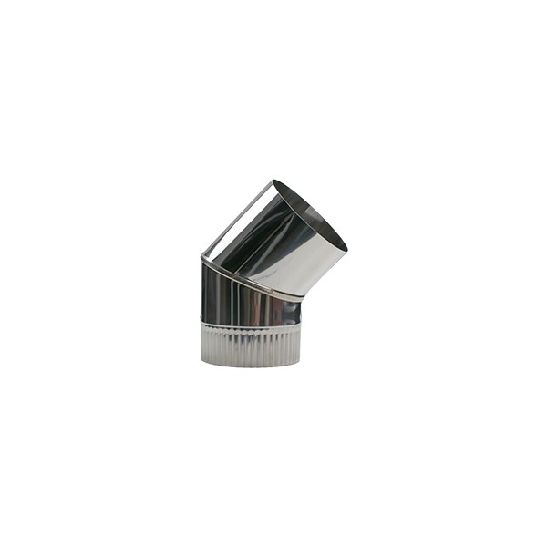 Enkelwandig Bocht 45° RVS – Ø115mm Enkelwandig Bocht 45° RVS – Ø115mm