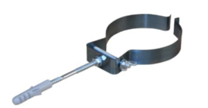 Muurbeugel Ø100 t/m Ø130 mm geblauwd staal