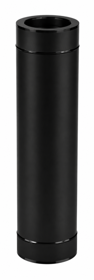 Dubbelwandig kachelpijp RVS – Ø100/150mm x 1000mm zwart