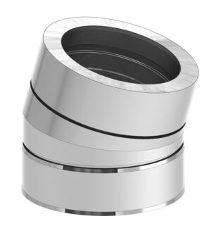 Dubbelwandig Bocht 15° RVS – Ø150/200mm
