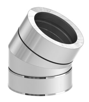 Dubbelwandig Bocht 30° RVS – Ø150/200mm
