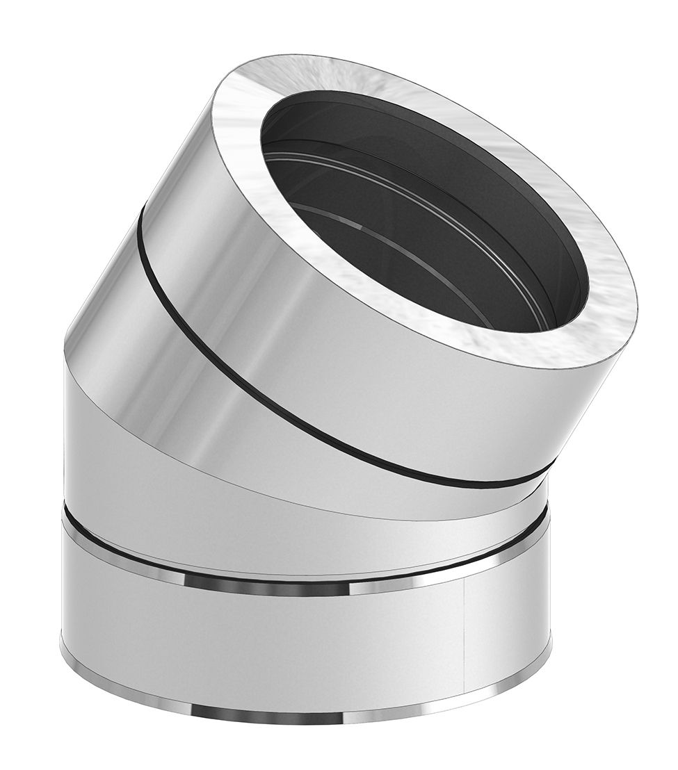 Dubbelwandig Bocht 30° RVS – Ø250/300mm Dubbelwandig Bocht 30° RVS – Ø250/300mm