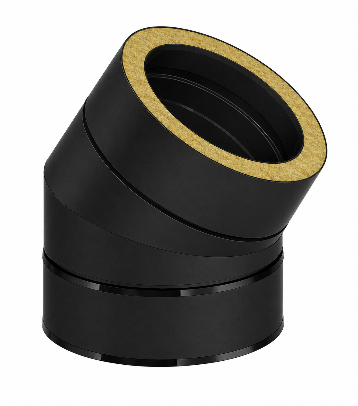 Dubbelwandig Bocht 30° RVS – Ø200/250mm zwart Dubbelwandig Bocht 30° RVS – Ø200/250mm zwart