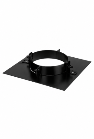 Dubbelwandig verdiepingsplaat RVS – Ø100/150mm zwart