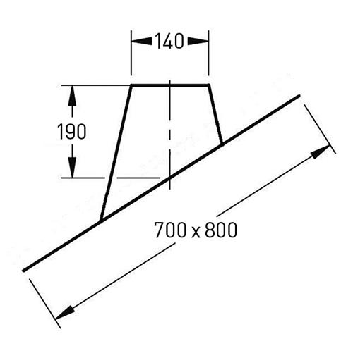 Dakdoorvoer 20°-45°– Ø80/130mm loodslab - Afbeelding 2 Dakdoorvoer 20°-45°– Ø80/130mm loodslab - Afbeelding 2