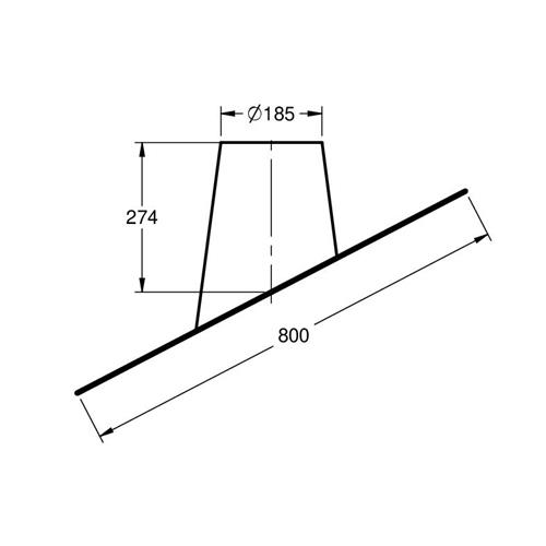 Dakdoorvoer 20°-35°– Ø130/180mm zwart loodvrij - Afbeelding 2 Dakdoorvoer 20°-35°– Ø130/180mm zwart loodvrij - Afbeelding 2