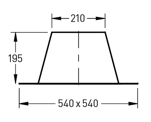 Dakplaat plat 0°-10°– Ø150/200mm zwart - Afbeelding 2 Dakplaat plat 0°-10°– Ø150/200mm zwart - Afbeelding 2