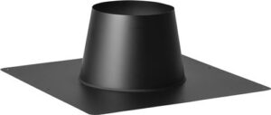 Dakplaat plat 0°-10°– Ø130/180mm zwart