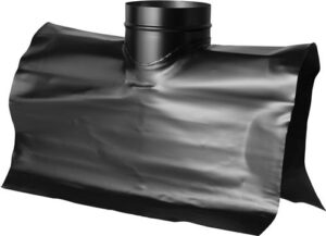 Nokdoorvoer – Ø100/150mm loodslab zwart