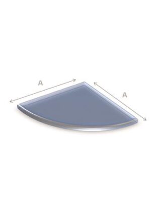 Vloerplaat glas kwartrond 100x100cm Vloerplaat glas kwartrond 100x100cm