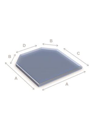 Vloerplaat glas zeskant 100x100cm