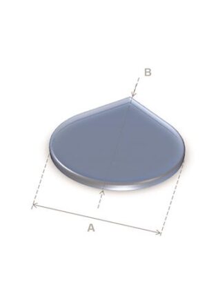 Vloerplaat glas druppel 90x90 cm