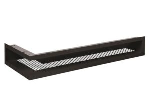 Zwart Open Rooster met gaas 700x300mm