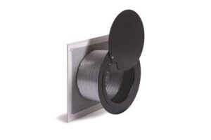 Zwart Buitenlucht aanvoerrooster 125mm Zwart Buitenlucht aanvoerrooster 125mm