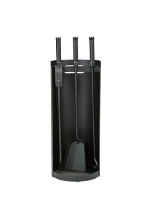 Haardstel set 3 Stuks zwart/chroom