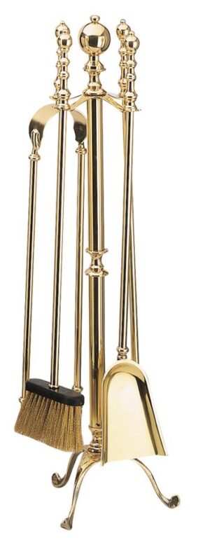 Haardstel set 4 Stuks messing