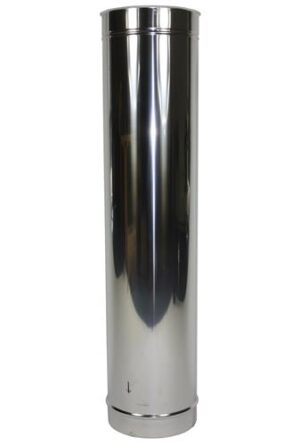 Dubbelwandig kachelpijp RVS – Ø80/130mm x 1000mm
