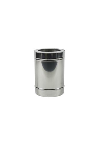 Dubbelwandig kachelpijp RVS – Ø80/130mm x 330mm Dubbelwandig kachelpijp RVS – Ø80/130mm x 330mm
