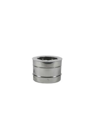 Dubbelwandig kachelpijp RVS – Ø80/130mm x 200mm