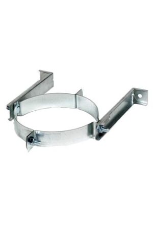 Dubbelwandig muurbeugel RVS – Ø80/130mm