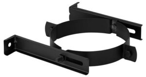 Dubbelwandig muurbeugel – Ø80/130mm zwart