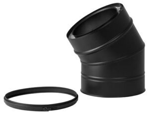Dubbelwandig Bocht 30° RVS – Ø80/130mm zwart