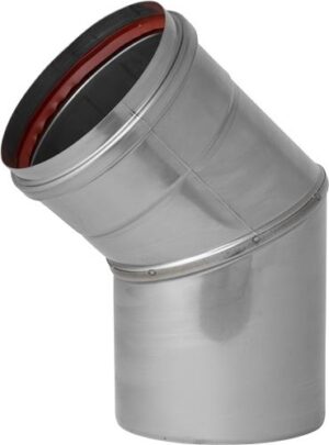 Enkelwandig Bocht 45° RVS – Ø80mm