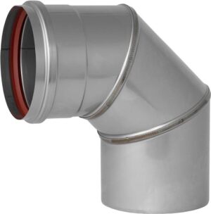Enkelwandig Bocht 90° RVS – Ø80mm