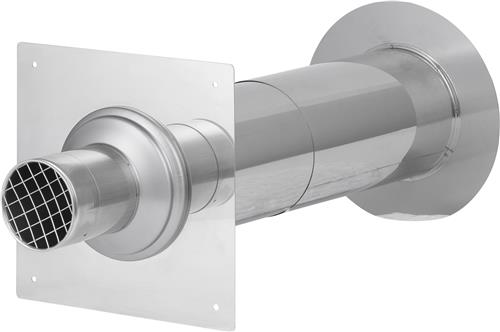 Enkelwandig geveldoorvoerset RVS – Ø80mm Enkelwandig geveldoorvoerset RVS – Ø80mm