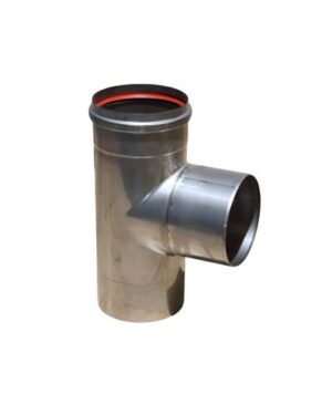Enkelwandig T-stuk 90° RVS – Ø80mm FMM