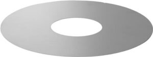 Enkelwandig rozet RVS – Ø80mm