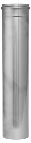 Enkelwandig kachelpijp RVS – Ø80mm x 500mm