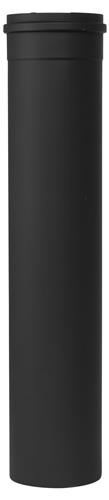 Enkelwandig kachelpijp RVS – Ø80mm x 500mm zwart
