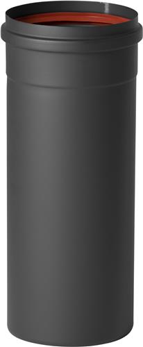 Enkelwandig kachelpijp RVS – Ø80mm x 250mm zwart