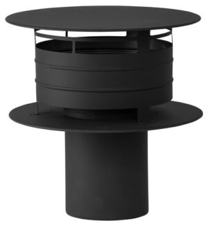 Enkelwandig Trekkap – Ø80mm zwart