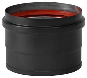 Enkelwandig deksel T-stuk RVS – Ø80mm zwart