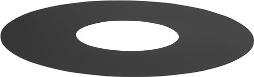 Enkelwandig rozet RVS – Ø80mm zwart Enkelwandig rozet RVS – Ø80mm zwart