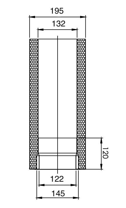 Dubbelwandig nisbus – Ø130/180mm x 500mm inkortbaar - Afbeelding 2 Dubbelwandig nisbus – Ø130/180mm x 500mm inkortbaar - Afbeelding 2