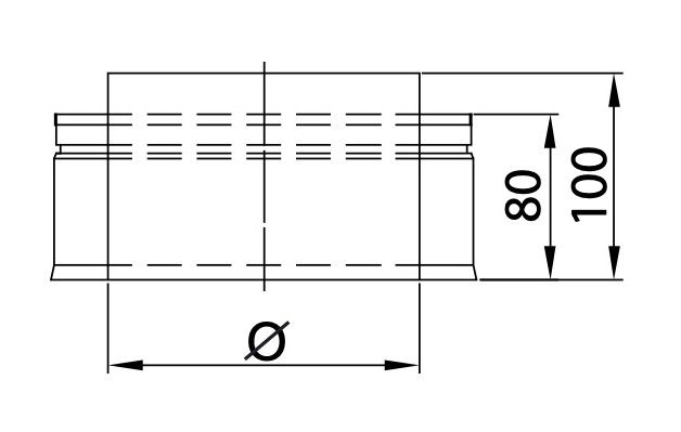 Dubbelwandig conische top RVS – Ø200/250mm - Afbeelding 2 Dubbelwandig conische top RVS – Ø200/250mm - Afbeelding 2